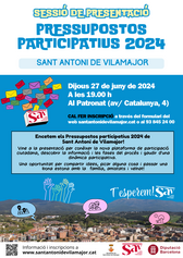 Cartell Sessió presentació Pressupostos Participatius SAV 2024